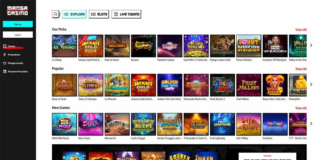 Inloggen bij Manga Casino image 3